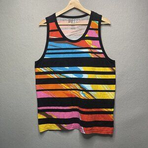 Billabong Mens X-Large Multicolor Striped Cotton Tank Top